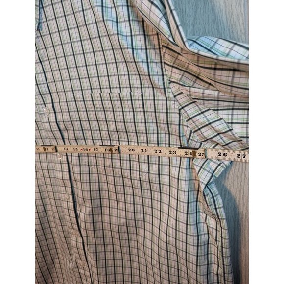 Duluth Trading Mens Shirt Magnaready Buttons Wrinkle Fighter Green Plaid XL T - Picture 4 of 6